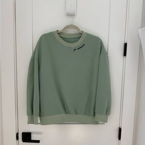 Green Crewneck Sweatshirt “Go Seahawks”